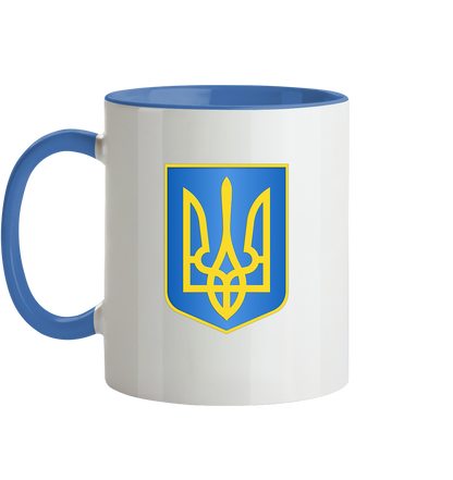 Ukraine Tryzub Dreizack Wappen Kaffeebecher/Tasse