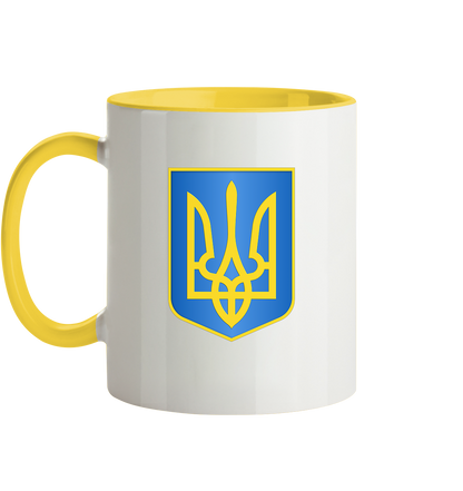 Ukraine Tryzub Dreizack Wappen Kaffeebecher/Tasse