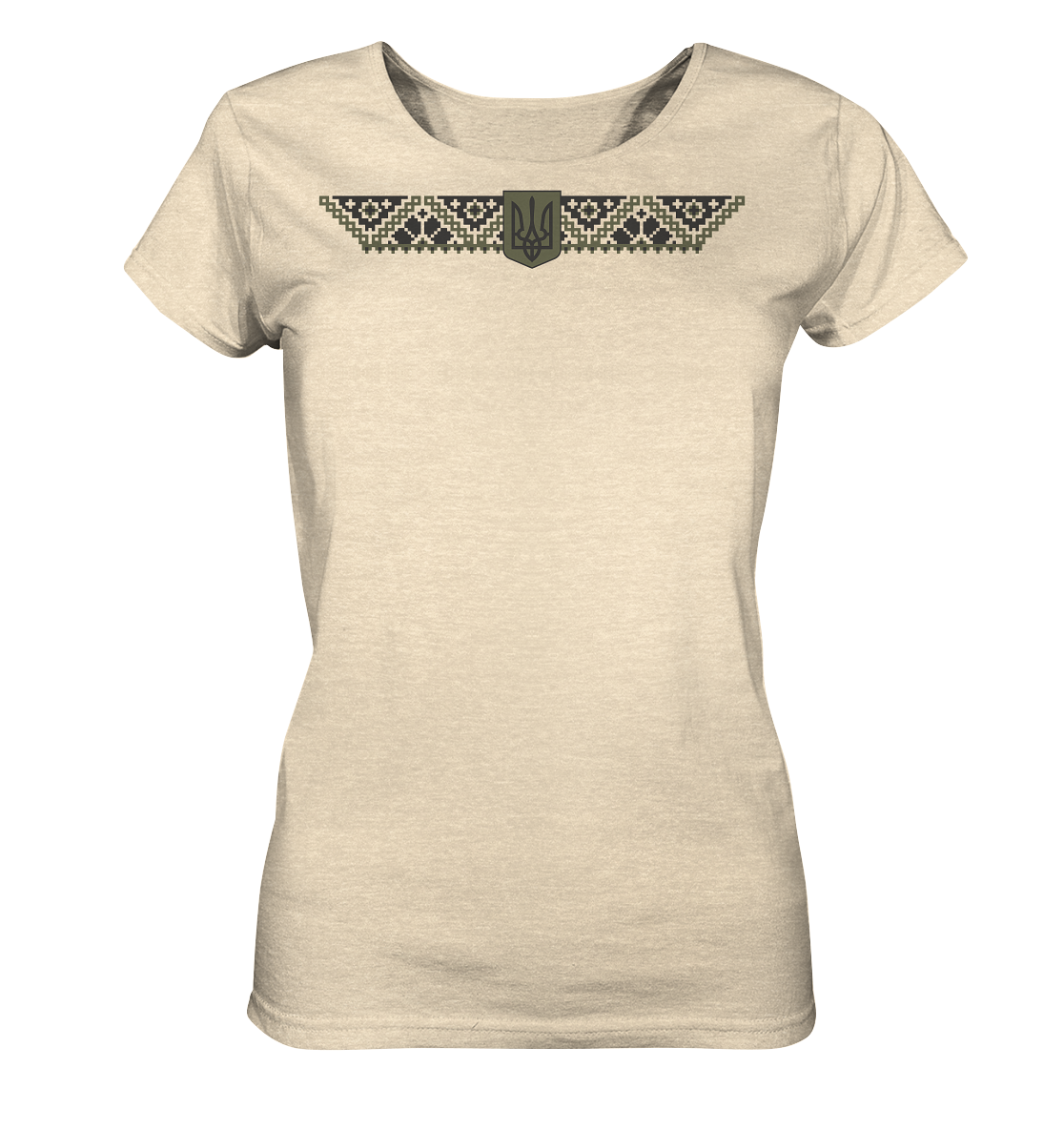 Ukraine Tryzub Trident & Vyshyvanka Ladies T-Shirt