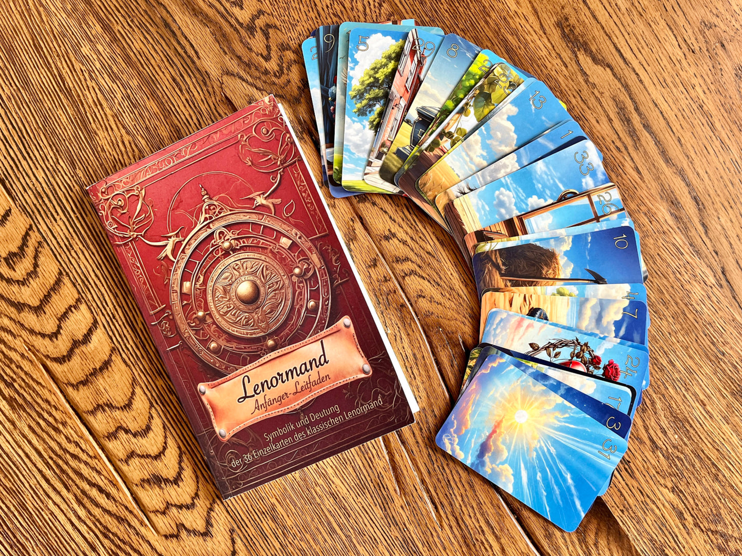 Lenormand-Set: Bright Sky Lenormand Kartendeck & Anfänger-Leitfaden Taschenbuch